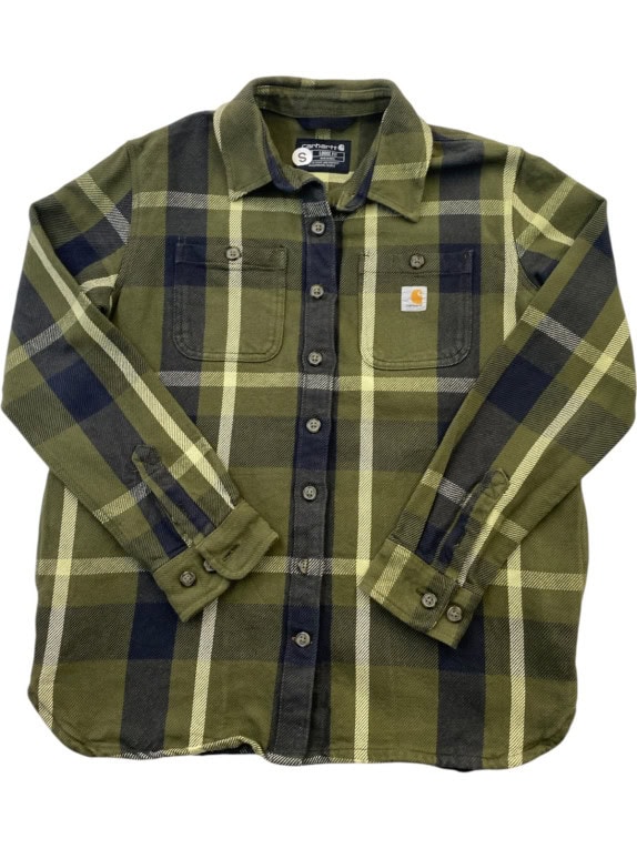CARHARTT ΠΟΥΚΑΜΙΣΟ ΡΙΓΕΛΕΣ ΚΑΡΟ OLIVE UNISEX PRE OWNED S