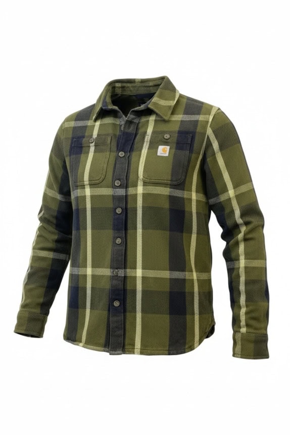 CARHARTT ΠΟΥΚΑΜΙΣΟ ΡΙΓΕΛΕΣ ΚΑΡΟ OLIVE UNISEX PRE OWNED S