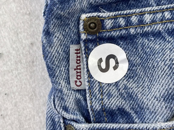CARHARTT DENIM SHORTS VINTAGE BLUE WOMEN PRE OWNED S