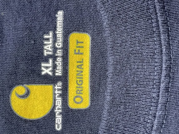 CARHARTT T SHIRT CLASSIC NAVY MEN PRE OWNED XL