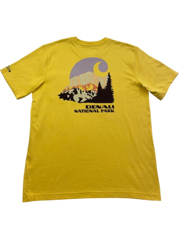 CARHARTT T SHIRT GRAPHIC YELLOW ΑΝΤΡΙΚΟ PRE OWNED M
