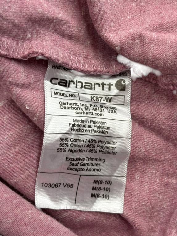 CARHARTT T-SHIRT VESTIBILITÀ AMPIA CON TASCHINO M VIOLA MELANGE UNISEX M