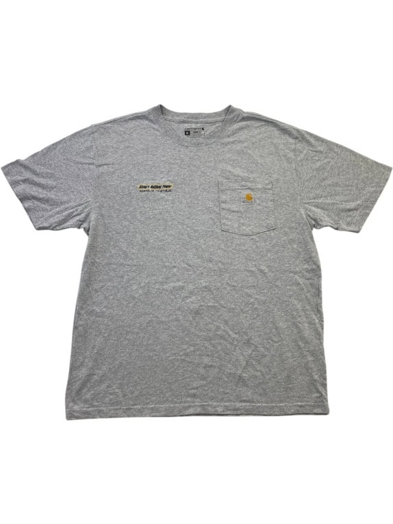 CARHARTT T SHIRT CON TASCA WORKWEAR GRIGIO MELANGE UOMO PRE OWNED M