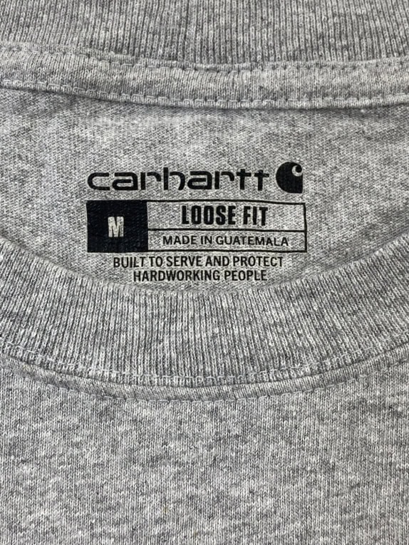 CARHARTT T SHIRT CON TASCA WORKWEAR GRIGIO MELANGE UOMO PRE OWNED M
