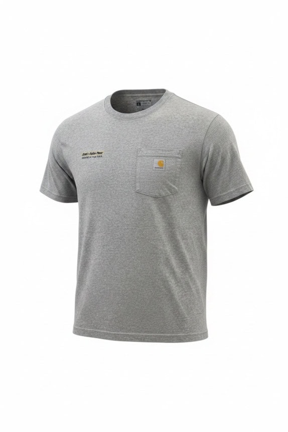 CARHARTT T SHIRT ΜΕ ΤΣΕΠΗ WORKWEAR ΓΚΡΙ ΜΕΛΑΝΖΕ ΑΝΤΡΙΚΟ PRE OWNED M
