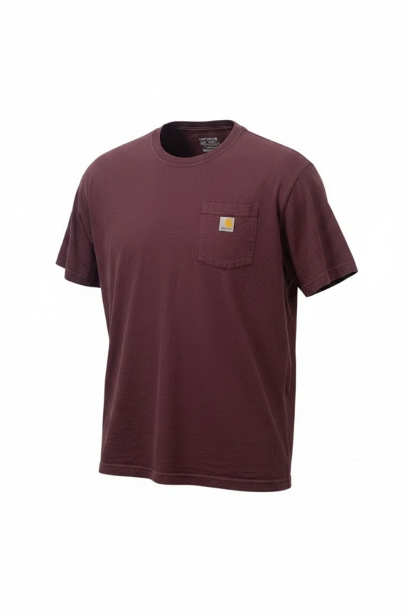 CARHARTT T SHIRT CON TASCA WORKWEAR BORDEAUX UOMO PRE OWNED XL
