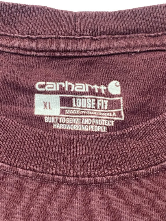 CARHARTT T SHIRT ΜΕ ΤΣΕΠΗ WORKWEAR ΜΠΟΡΝΤΟ ΑΝΤΡΙΚΟ PRE OWNED XL