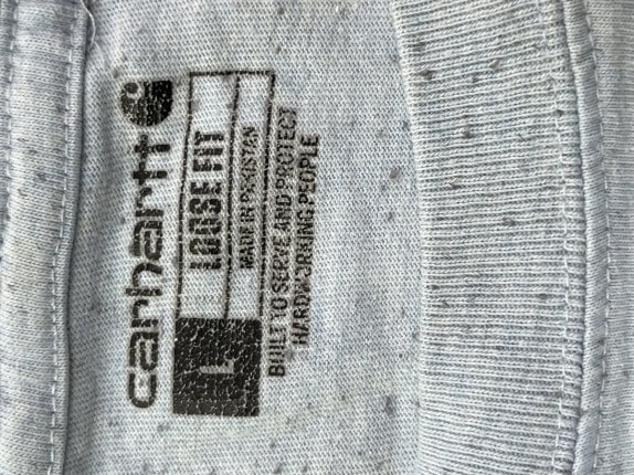 CARHARTT T SHIRT MINIMAL GRIGIO CHIARO UOMO PRE OWNED L