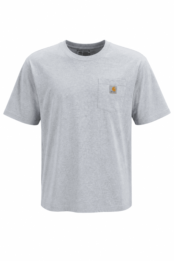 CARHARTT T SHIRT MINIMAL LIGHT GREY MENS PRE OWNED L