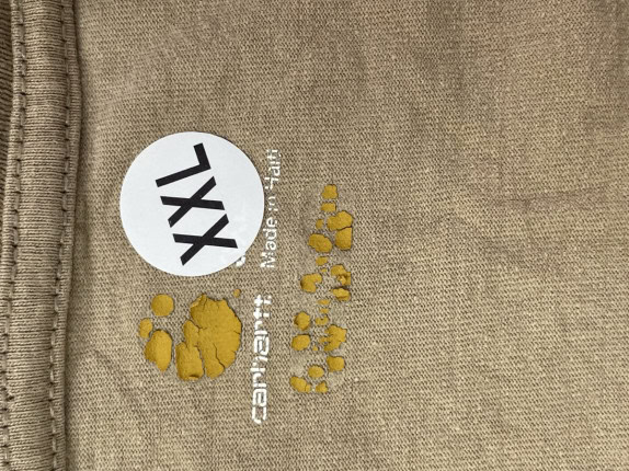 CARHARTT T SHIRT MINIMAL BEIGE ΑΝΤΡΙΚΟ PRE OWNED 2XL