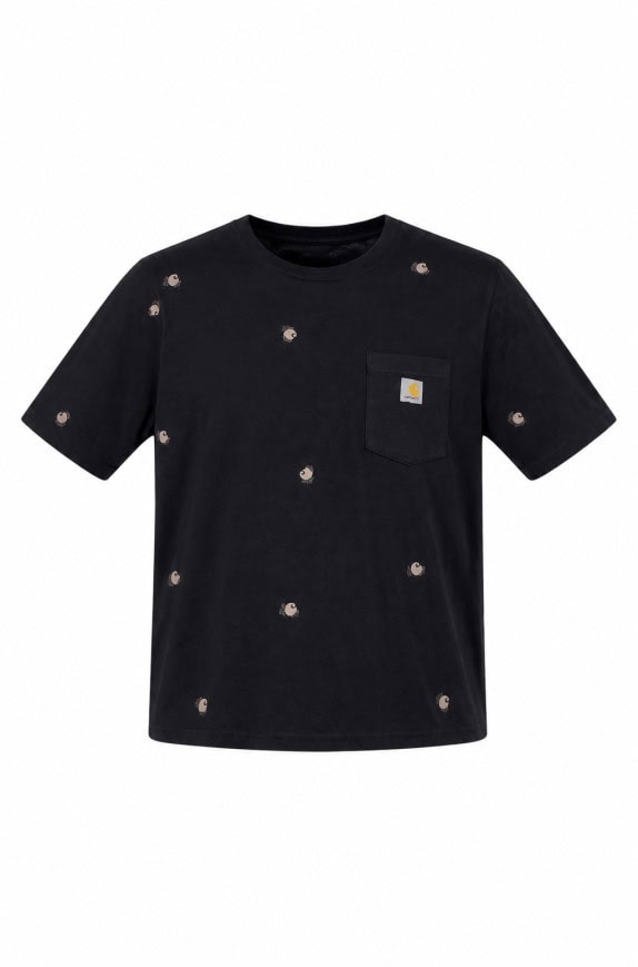 CARHARTT T SHIRT MINIMAL BLACK MEN PRE OWNED M