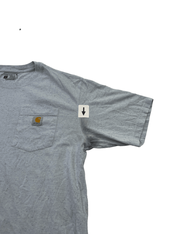 CARHARTT T SHIRT POCKET MINIMAL GRAY ΑΝΤΡΙΚΟ PRE OWNED L