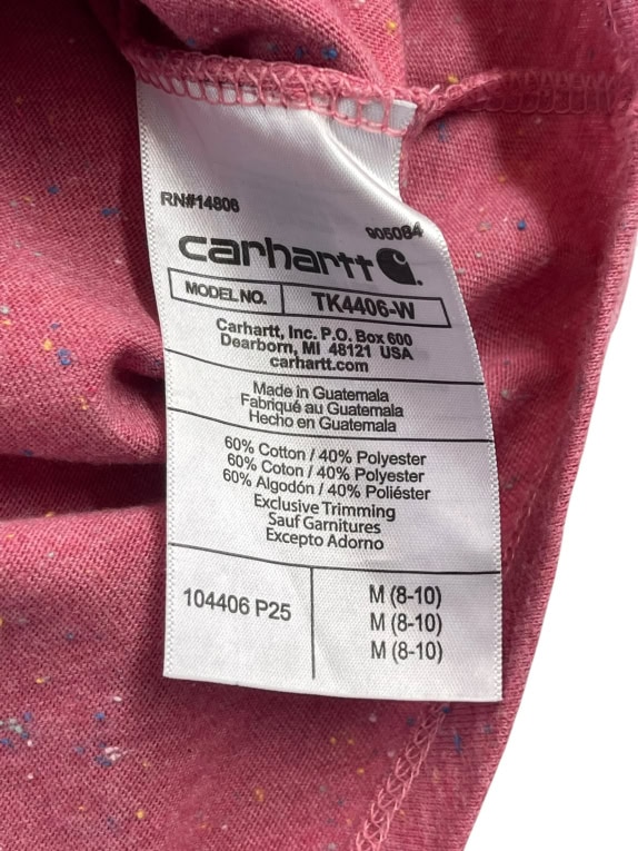 Carhartt T-Shirt Relaxed Fit Burgundy Women M