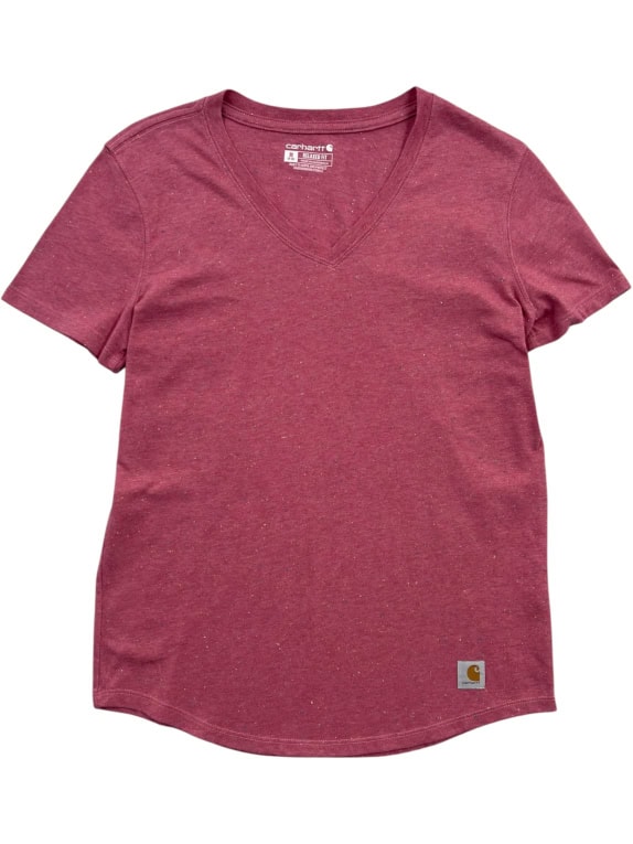 Carhartt T-Shirt Relaxed Fit Burgundy Women M