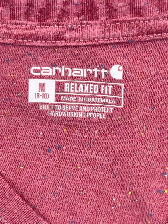 Carhartt T-Shirt Relaxed Fit Burgundy Women M