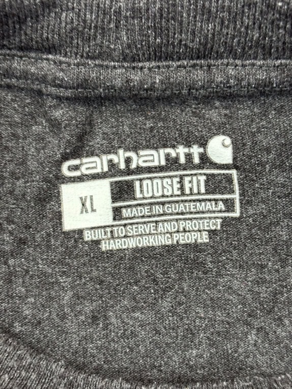CARHARTT T SHIRT WORKWEAR CHARCOAL UOMO PRE OWNED XL