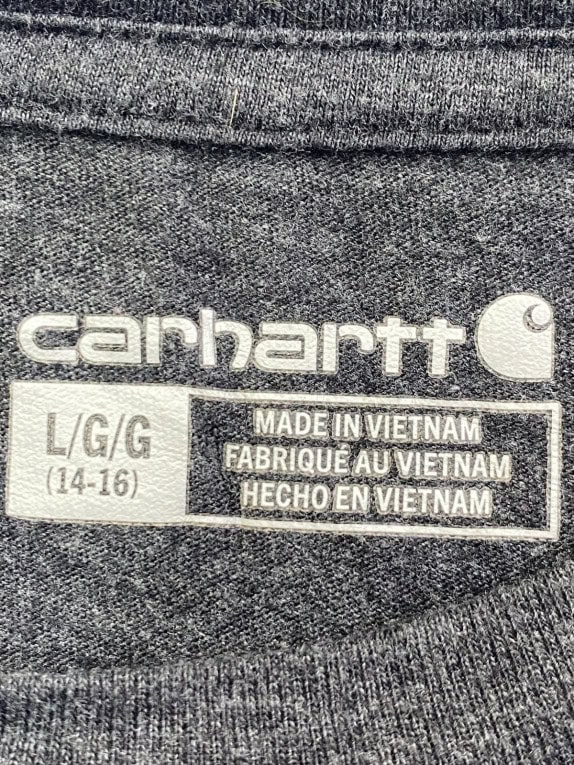 CARHARTT T SHIRT WORKWEAR CHARCOAL UNISEX PRE OWNED S