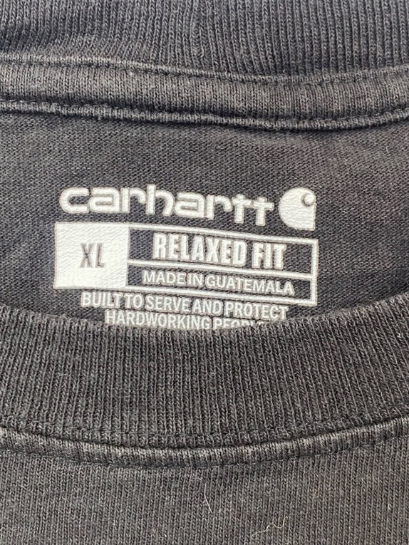 CARHARTT T SHIRT WORKWEAR NERO FADED UOMO PRE OWNED XL