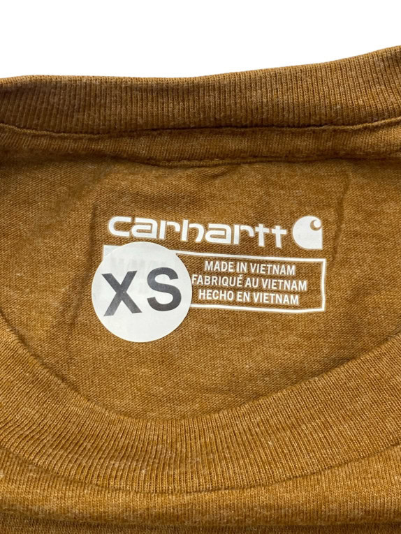 CARHARTT T SHIRT WORKWEAR ΚΑΦΕ ΑΝΤΡΙΚΟ PRE OWNED XS