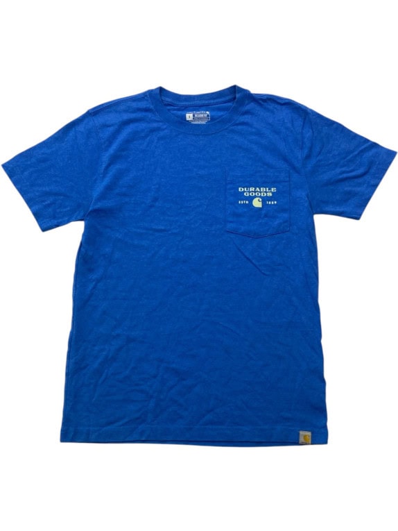 CARHARTT T SHIRT WORKWEAR BLU UOMO PRE OWNED S
