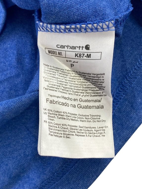 CARHARTT T SHIRT WORKWEAR ΜΠΛΕ ΑΝΤΡΙΚΟ PRE OWNED S