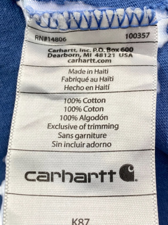 CARHARTT T SHIRT WORKWEAR ΜΠΛΕ ΑΝΤΡΙΚΟ PRE OWNED S