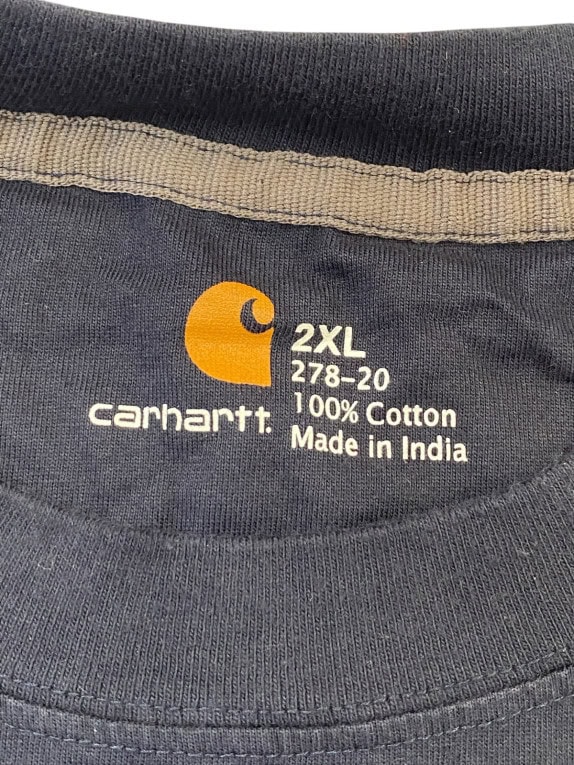 CARHARTT T SHIRT WORKWEAR NAVY ΑΝΤΡΙΚΟ PRE OWNED XXL