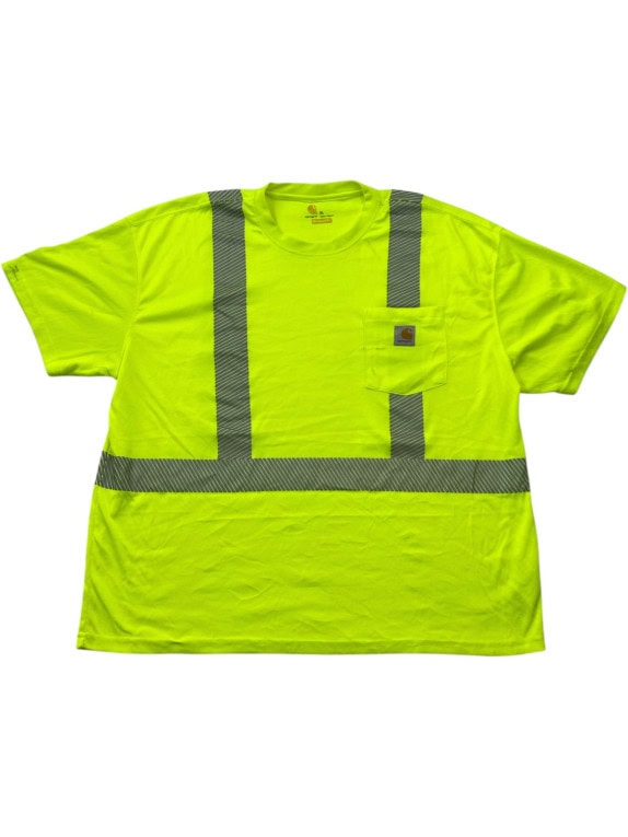 CARHARTT T SHIRT WORKWEAR NEON ΚΙΤΡΙΝΟ ΑΝΤΡΙΚΟ PRE OWNED XL