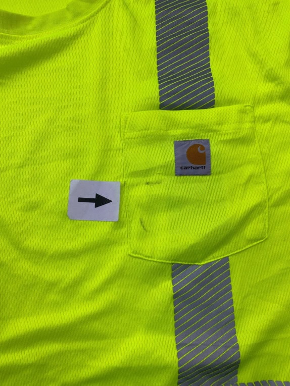CARHARTT T SHIRT WORKWEAR NEON ΚΙΤΡΙΝΟ ΑΝΤΡΙΚΟ PRE OWNED XL