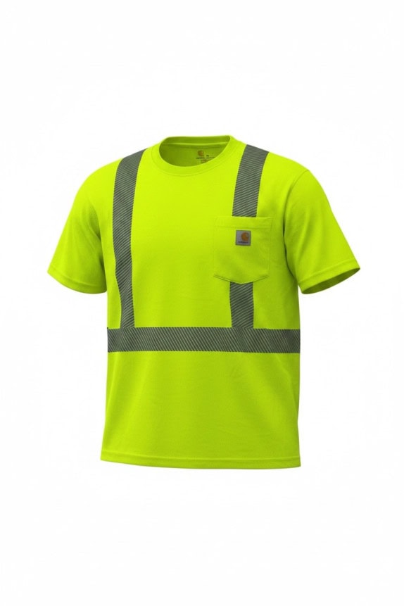 CARHARTT T SHIRT WORKWEAR NEON ΚΙΤΡΙΝΟ ΑΝΤΡΙΚΟ PRE OWNED XL