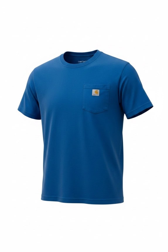 CARHARTT T SHIRT CON TASCA WORKWEAR BLU ROYAL UOMO PRE OWNED M