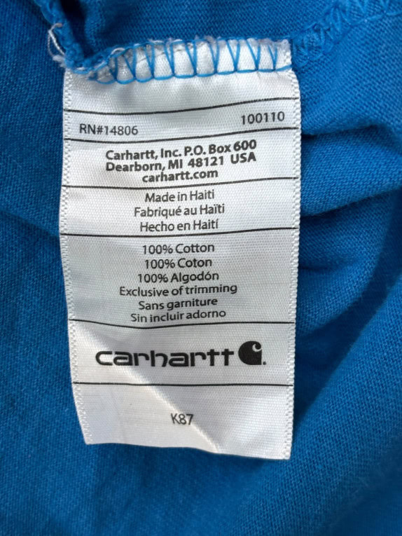 CARHARTT T SHIRT WORKWEAR ΡΟΥΑ ΜΠΛΕ ΑΝΤΡΙΚΟ PRE OWNED M