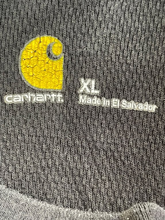CARHARTT THERMAL ΜΑΚΡΥΜΑΝΙΚΗ ΜΠΛΟΥΖΑ WORKWEAR ΜΑΥΡΟ ΑΝΤΡΙΚΟ PRE OWNED XL
