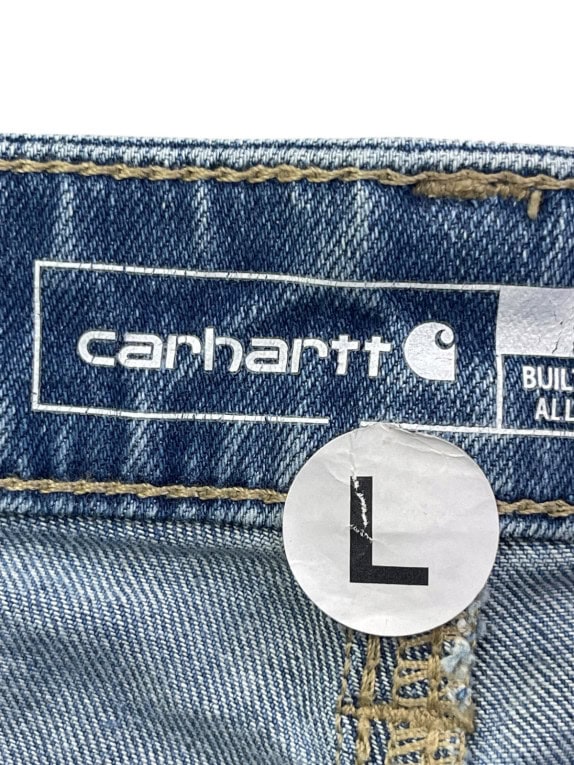 CARHARTT ΤΖΙΝ ΠΑΝΤΕΛΟΝΙ BOOTCUT ΜΠΛΕ ΑΝΤΡΙΚΟ PRE OWNED L