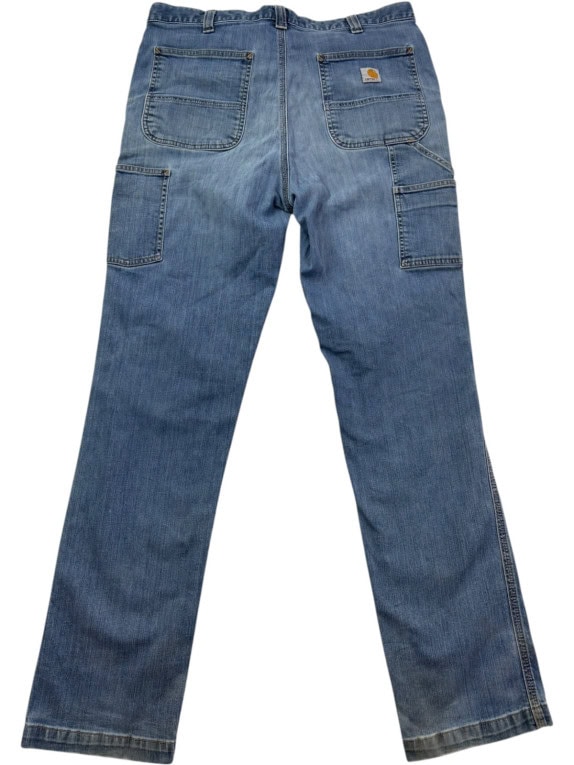 CARHARTT JEANS WORKWEAR WASHED BLUE MENS PRE OWNED XL