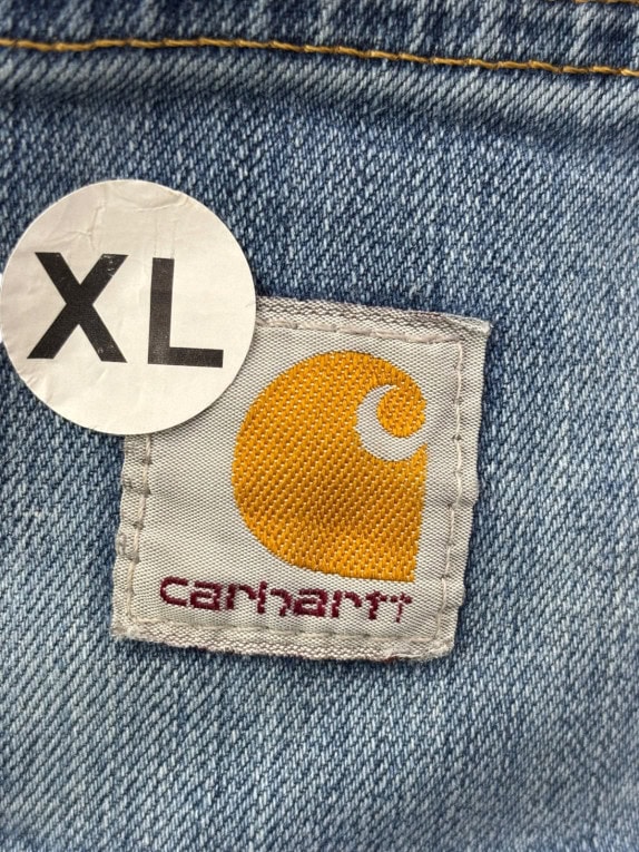 CARHARTT JEANS WORKWEAR WASHED BLUE MENS PRE OWNED XL