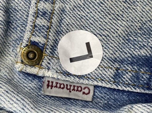CARHARTT ΤΖΙΝ ΣΟΡΤΣ WASHED ΜΠΛΕ ΑΝΤΡΙΚΟ PRE OWNED L