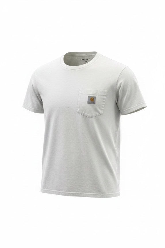 CARHARTT WIP POCKET T SHIRT MINIMAL OFF WHITE MENS PRE OWNED S