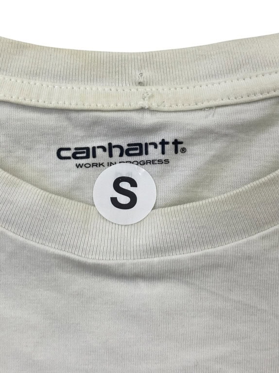 CARHARTT WIP POCKET T SHIRT MINIMAL OFF WHITE MENS PRE OWNED S