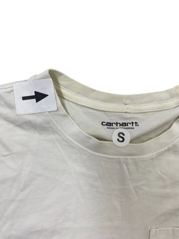 CARHARTT WIP POCKET T SHIRT MINIMAL OFF WHITE MENS PRE OWNED S