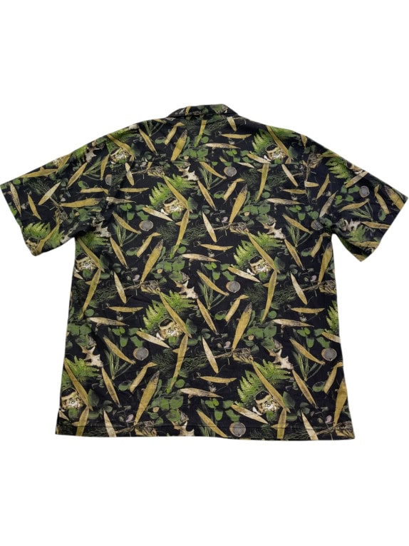 CARHARTT WIP ΠΟΥΚΑΜΙΣΟ BOTANICAL PRINT ΜΑΥΡΟ ΑΝΤΡΙΚΟ PRE OWNED XL