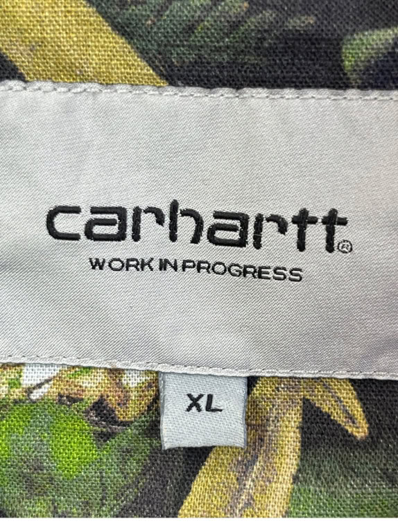 CARHARTT WIP ΠΟΥΚΑΜΙΣΟ BOTANICAL PRINT ΜΑΥΡΟ ΑΝΤΡΙΚΟ PRE OWNED XL