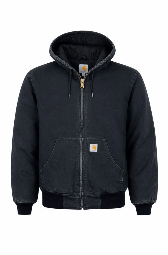 CARHARTT 2008 ZIP HOODIE MINIMAL ΜΑΥΡΟ ΑΝΤΡΙΚΟ PRE OWNED M