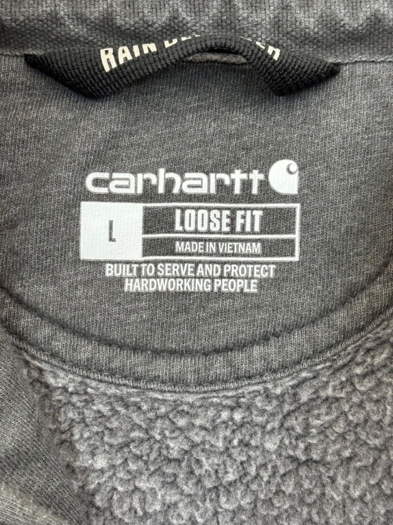 CARHARTT ZIP HOODIE WORKWEAR ΓΚΡΙ ΑΝΤΡΙΚΟ PRE OWNED L