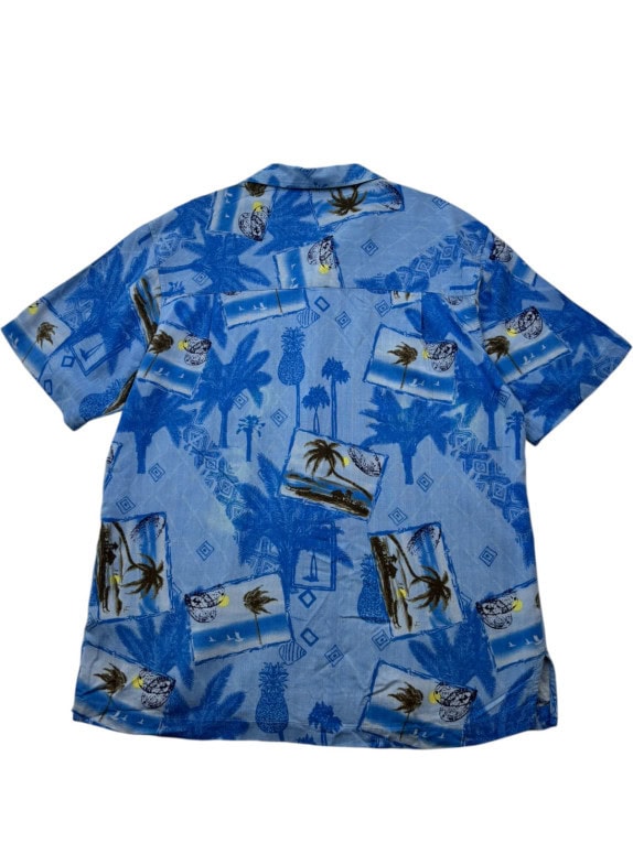 CARIBBEAN JOE CAMICIA RELAXED BLU UOMO PRE OWNED M