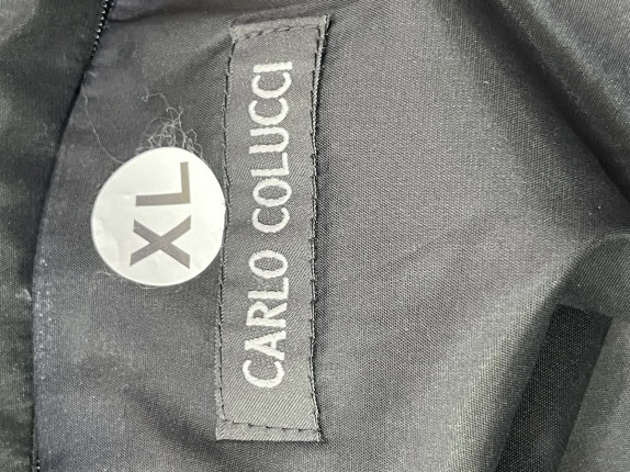 CARLO COLUCCI BLAZER STRIPED BLACK MEN PRE OWNED XL