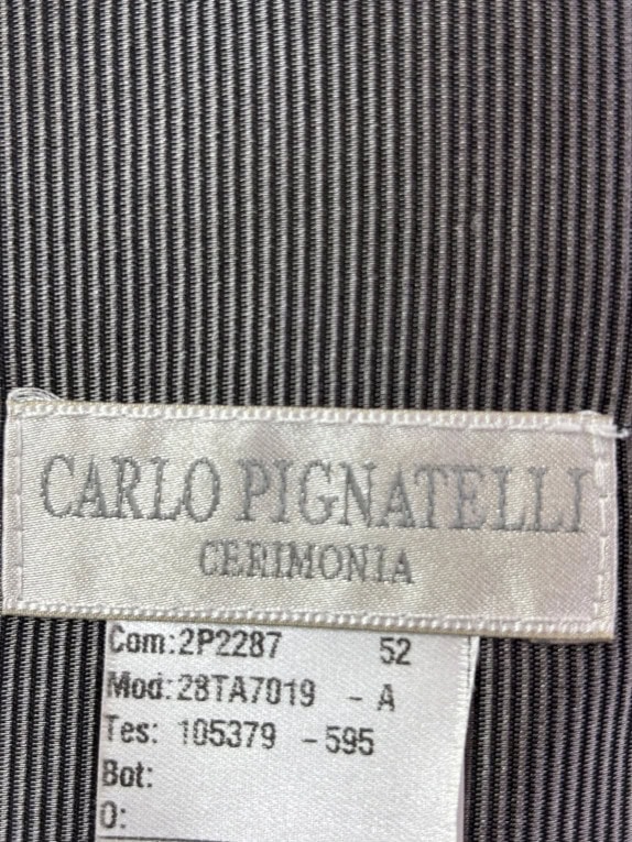 CARLO PIGNATELLI CERIMONIA CRAVATTA CLASSICA NERA UOMO PRE OWNED