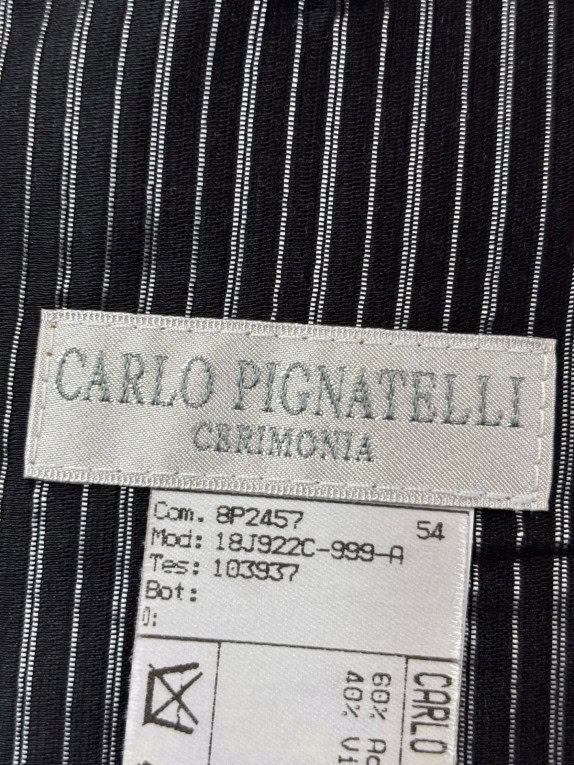 CARLO PIGNATELLI CERIMONIA ΓΡΑΒΑΤΑ ΚΛΑΣΙΚΗ ΜΑΥΡΗ ΑΝΤΡΙΚΟ PRE OWNED