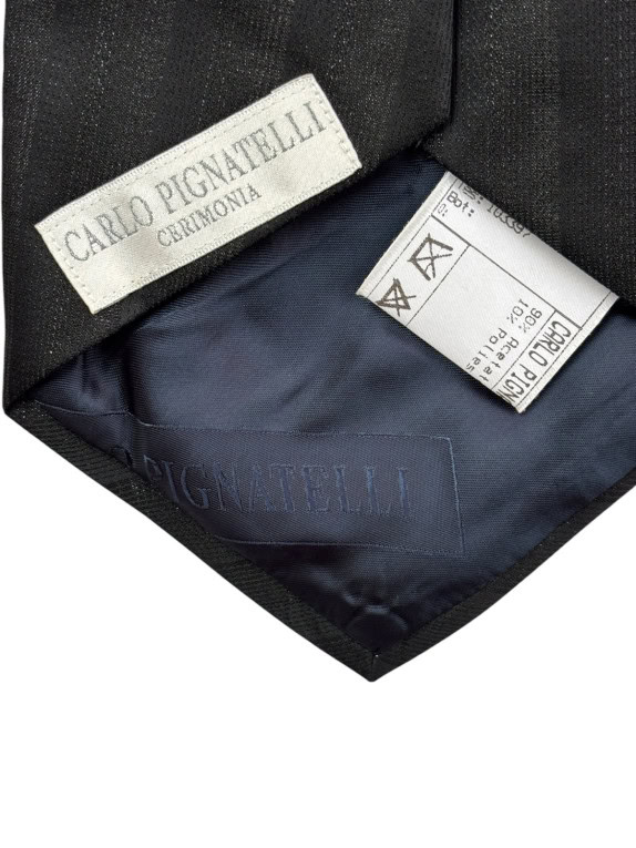 CARLO PIGNATELLI ΓΡΑΒΑΤΑ ΚΛΑΣΙΚΗ ΜΑΥΡΗ ΑΝΤΡΙΚΟ PRE OWNED