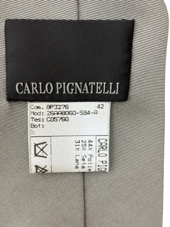 CARLO PIGNATELLI ΓΡΑΒΑΤΑ MINIMAL CHARCOAL ΑΝΤΡΙΚΟ PRE OWNED